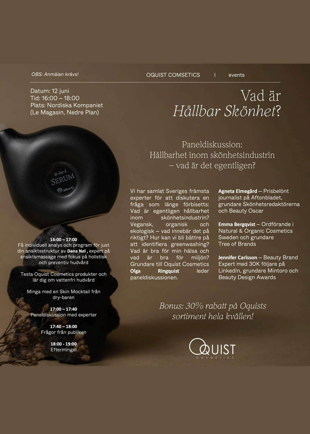 Event in Stockholm - What is Sustainable Beauty?